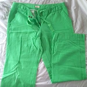 Linen wide leg pants